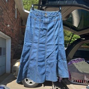 🍩Larry Levine Stretch denim skirt 4